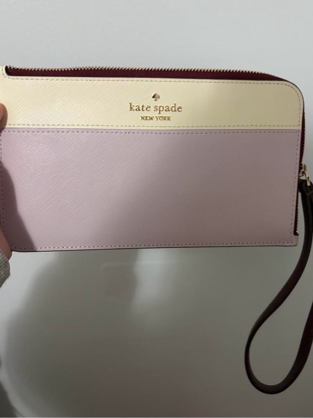 Kate Spade  New York Two-Tone Pink & Cream Wristlet